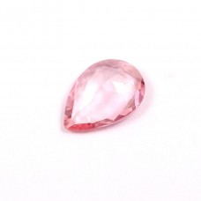 Pink tourmaline 10x7mm pear faceted cut 1.25 cts